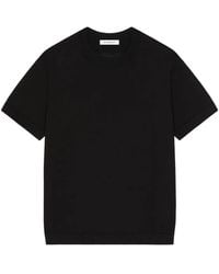 Givenchy - Gebreid Katoenen T-Shirt Met Grosgrain-Details - Lyst