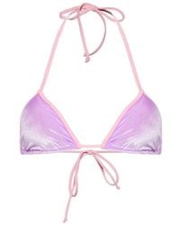 Mc2 Saint Barth - Leah Velvet Bikini Top - Lyst