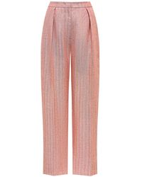 12 STOREEZ - Linnen Broek - Lyst
