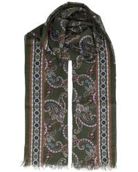 Al Duca d'Aosta - Paisley-Print Wool Scarf - Lyst