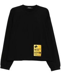 DSquared² - T-Shirt À Écusson À Logo Et Manches Longues - Lyst
