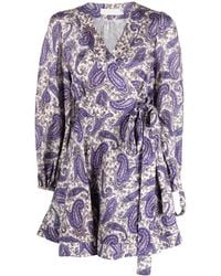 Zimmermann - Devi Paisley-print Wrap Dress - Lyst