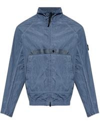 Stone Island - Logo-Patch High-Neck Lightweight Jacket - Lyst