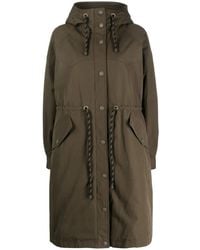 Woolrich - Long-Line Drawstring Parka Coat - Lyst