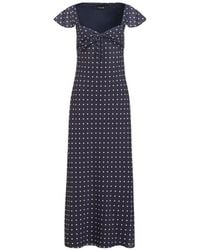 Toccin - Marcella Polka-Dot Bias-Cut Slip Midi Dress - Lyst