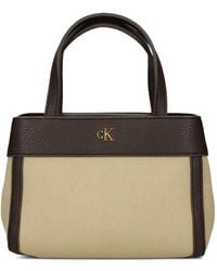 Calvin Klein - Logo-Plaque Tote Bag - Lyst
