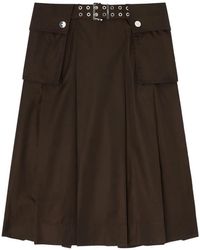 Ganni - Falda midi con cinturón - Lyst