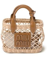 Miu Miu - Sac Cabas À Design Tressé - Lyst