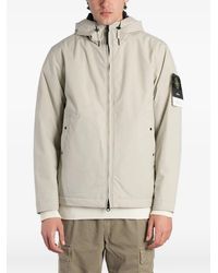 Stone Island - 4100108 Soft Shell-R_E.Dye Technology Hooded Jacket With Wind- And Water-Resistant Membrane - Lyst