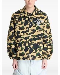 A Bathing Ape - Chaqueta Con Motivo Militar Y Logo - Lyst