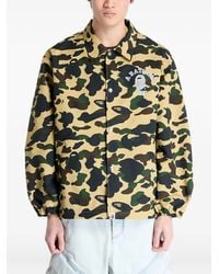 A Bathing Ape - Logo-Print Camouflage-Pattern Jacket - Lyst