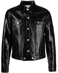 Courreges - Faux-Leather Button-Up Jacket - Lyst