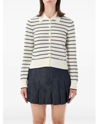 A.P.C. - Striped Knit Cardigan - Lyst