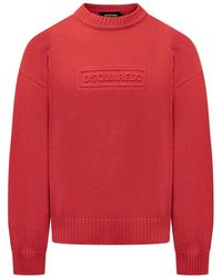 DSquared² - Pullover Mit Logo-Stickerei - Lyst