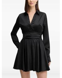 Guess - Long-Sleeve V-Neck Mini Dress - Lyst