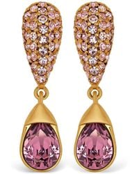 Oscar de la Renta - Pavé Drop Earrings - Lyst