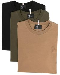 Moncler - Logo-Patch T-Shirt (Set Of Three) - Lyst