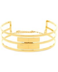 Elisabetta Franchi - Logo Rigid Necklace - Lyst