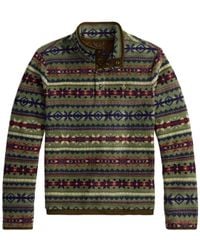 Polo Ralph Lauren - Gemusterter Pullover mit Stehkragen - Lyst