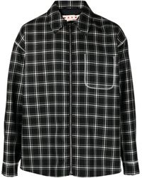 Marni - Plaid-pattern Virgin-wool Shirt Jacket - Lyst