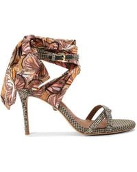 Kurt Geiger - Houndstooth-Pattern Crystal-Embellishment Sandals - Lyst