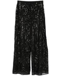 Norma Kamali - Embellished Palazzo Pants - Lyst