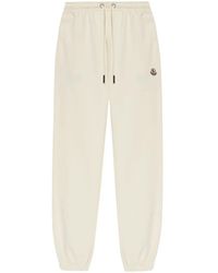 Moncler - Natural Cotton Trousers - Lyst
