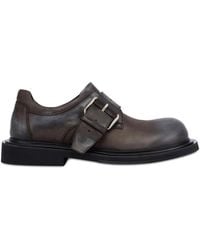 Moschino - Buckle-Detailed Leather Loafers - Lyst