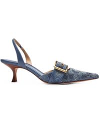 COACH - Crystal-Embellished Buckled Pumps - Lyst