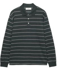 DUNST - Striped Long-Sleeve Polo Shirt - Lyst