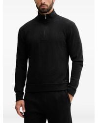 BOSS - Half-Zip Sweater - Lyst