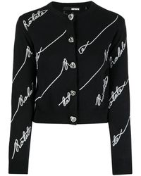 ROTATE BIRGER CHRISTENSEN - Sequin-logo Cardigan Ribbed Cardigan - Lyst