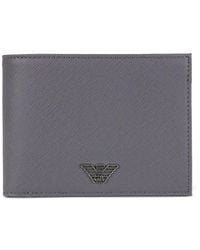 Emporio Armani - Logo-Plaque Bi-Fold Wallet - Lyst