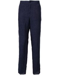 Zegna - Drawstring Linen Tapered Trousers - Lyst