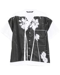 Palm Angels - Palm Tree-Print Cotton Shirt - Lyst