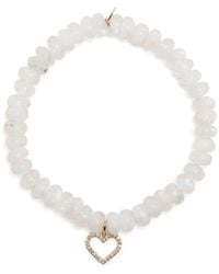 Sydney Evan - 14Kt Diamond And Moonstone Bracelet - Lyst