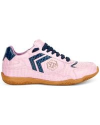 Philipp Plein - Pit-$Top Cocco Crocodile-Effect Low-Top Sneakers - Lyst