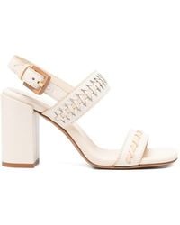 Zimmermann - Alchemy Leather Heel Sandals - Lyst