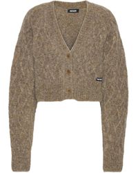 ROTATE BIRGER CHRISTENSEN - Cropped-Cardigan Mit Zopfmuster - Lyst