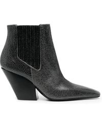 Casadei - Anastasia 80Mm Leather Boots - Lyst
