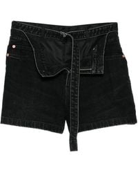 Sacai - Belted Denim Shorts - Lyst