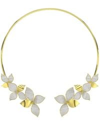 Marchesa - Collar Wild Flower en oro amarillo de 18 kt con diamantes - Lyst