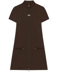 Courreges - Zip-Up Short-Sleeve Dress - Lyst