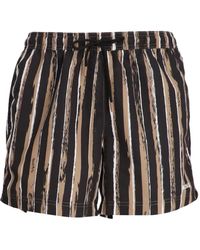BOSS - Striped Drawstring Shorts - Lyst