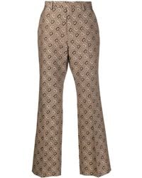 Gucci - Pantalones Rectos De Talle Medio - Lyst