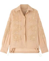 Ermanno Scervino - Floral-Embroidered Drawstring Jacket - Lyst