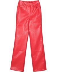 ROTATE BIRGER CHRISTENSEN - Faux-leather Straight-leg Trousers - Lyst