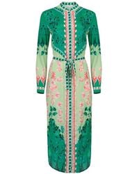 Saloni - Robe Mi-Longue À Fleurs - Lyst