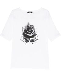 Undercover - Camiseta Con Rosas Estampadas - Lyst