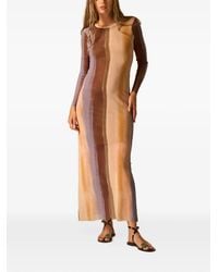 JBQ - Robe Longue Petra À Manches Longues Et Imprimé Abstrait - Lyst
